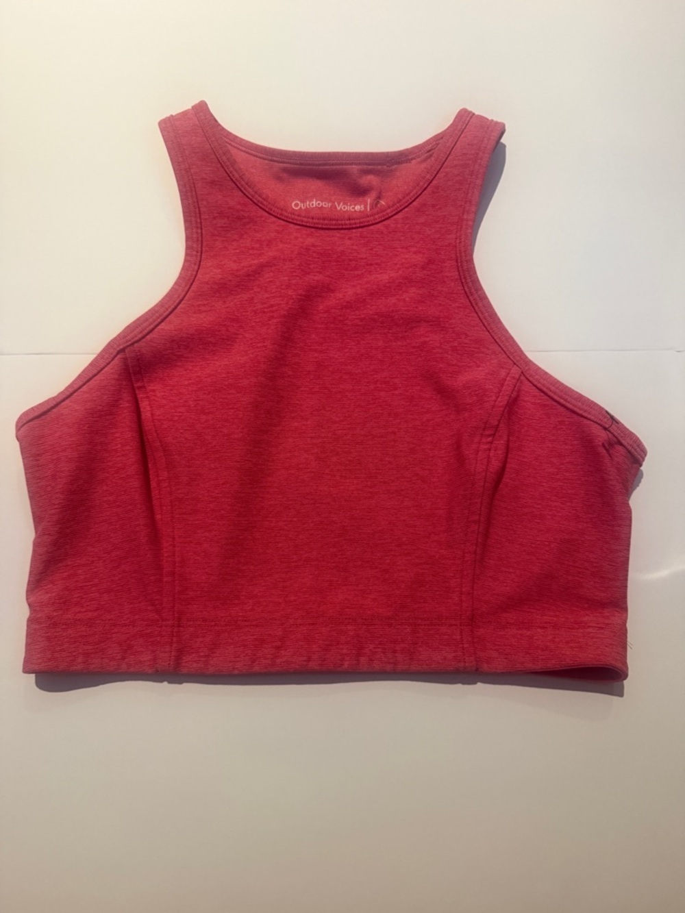 Outdoor Voices Heathered Coral Crop Tank